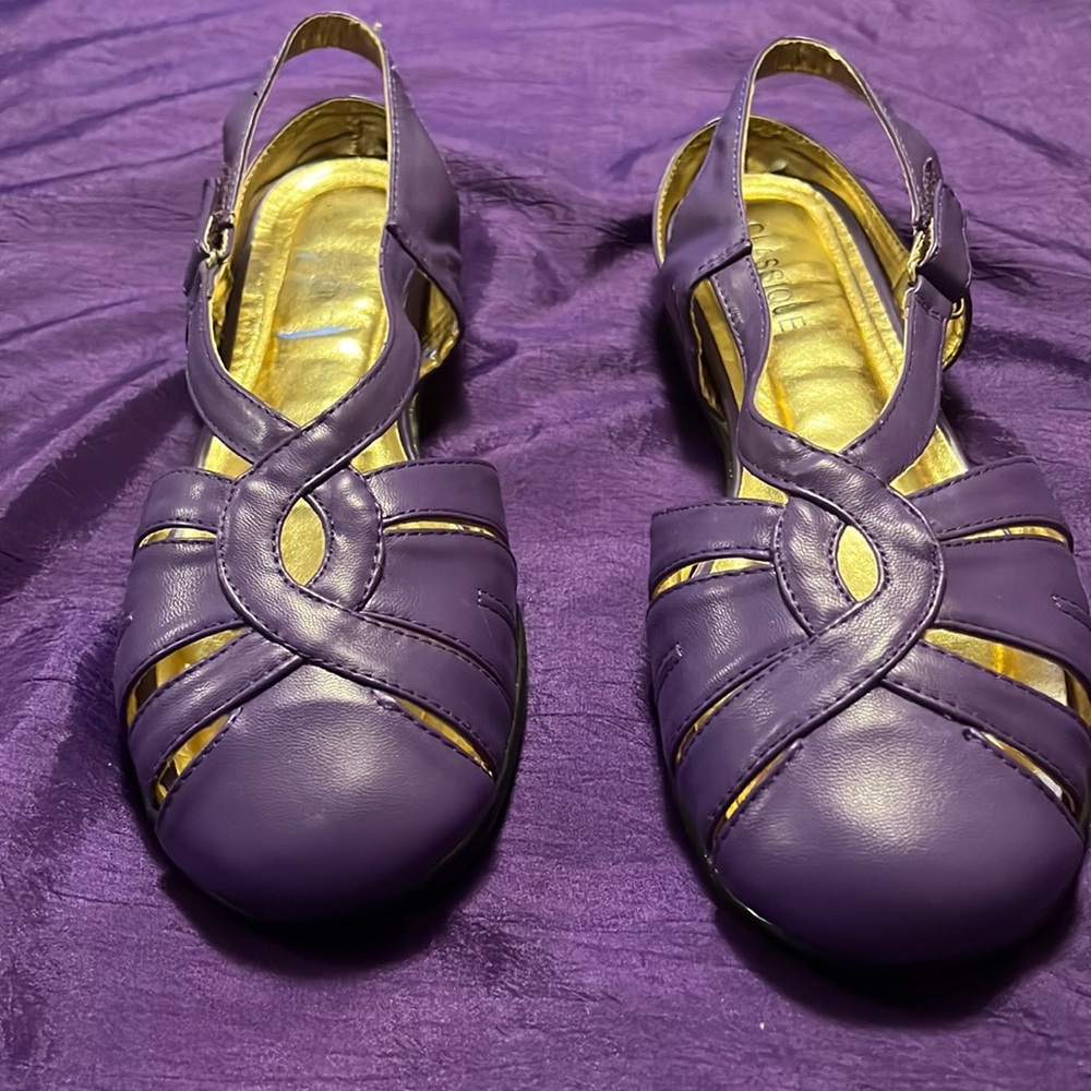 Women sandals by Classique  purple size 11